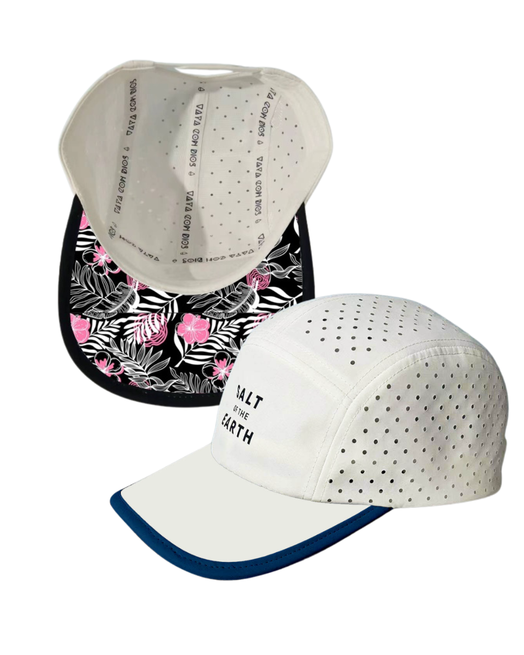 Salt of the Earth Performance Hat Black Trim Floral Print