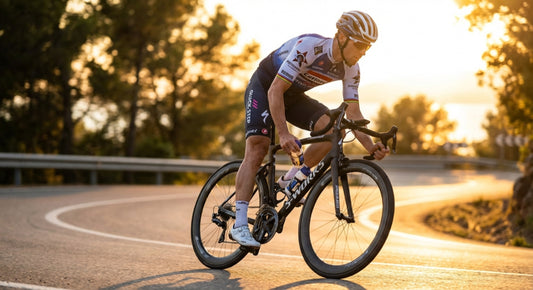 Cyclist hydrating with electrolytes
