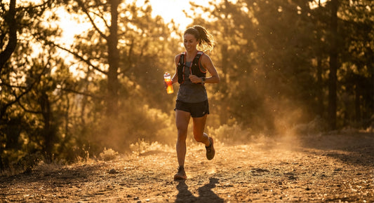 Runner hydrating with electrolytes