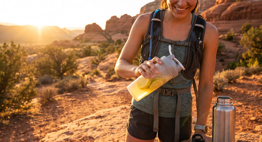 Sugar-free lemon lime electrolyte drink for hot outdoor hydration