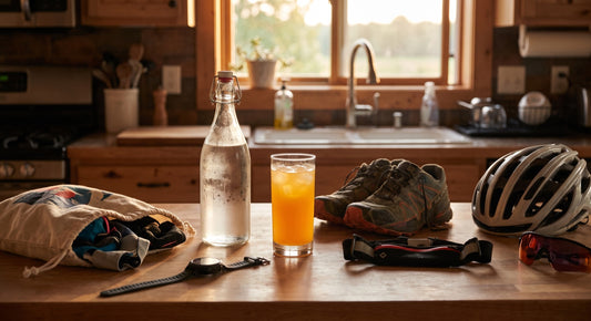 Runner recovery week hydration with electrolyte drink