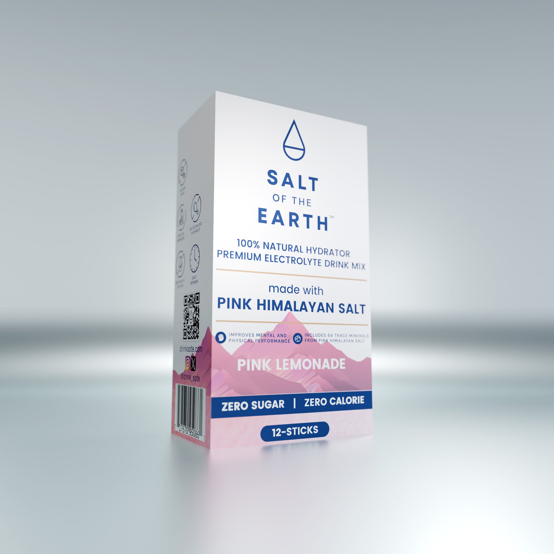 12 stick box of pink lemonade salt of the earth electrolytes