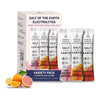 Salt of the Earth 12-Stick Variety Pack box with Pink Lemonade, Orange and Grapefruit electrolyte sticks