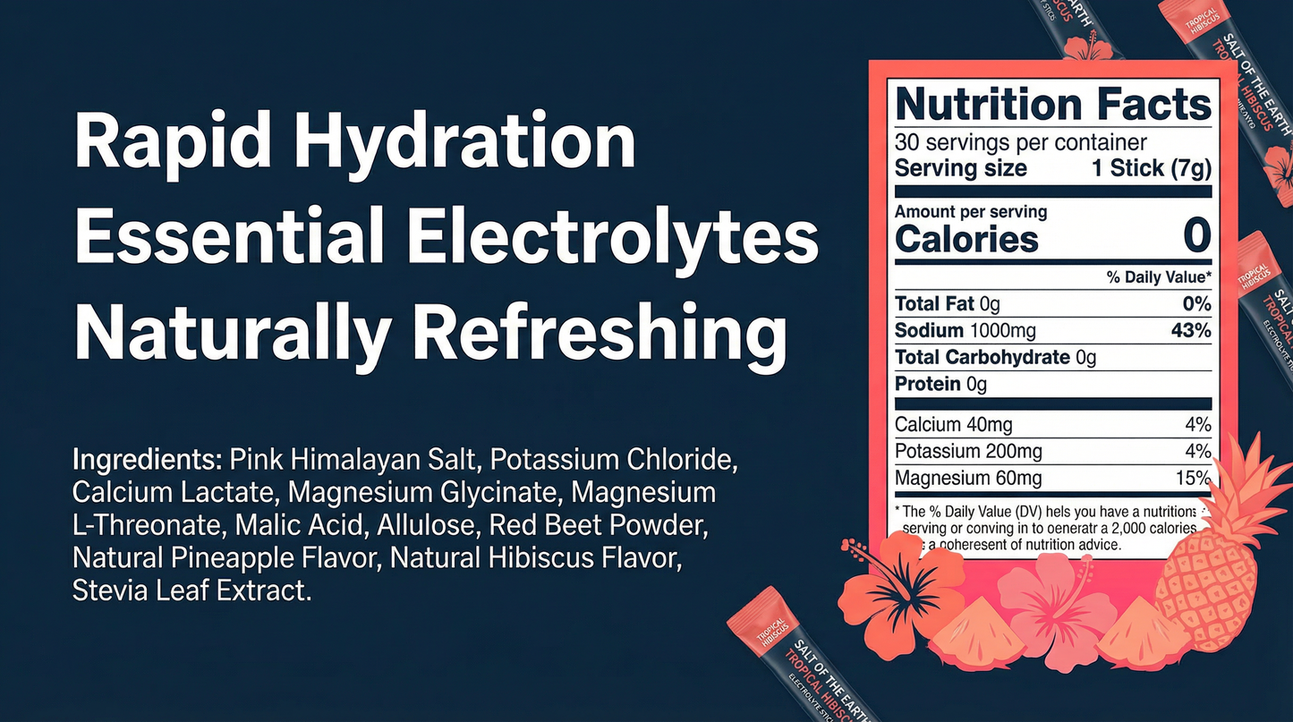 Salt of the Earth | Natural Electrolytes | Tropical Hibiscus